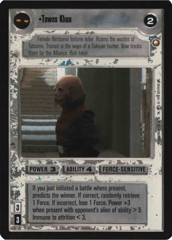 Star Wars CCG (SWCCG) Tawss Khaa Foil