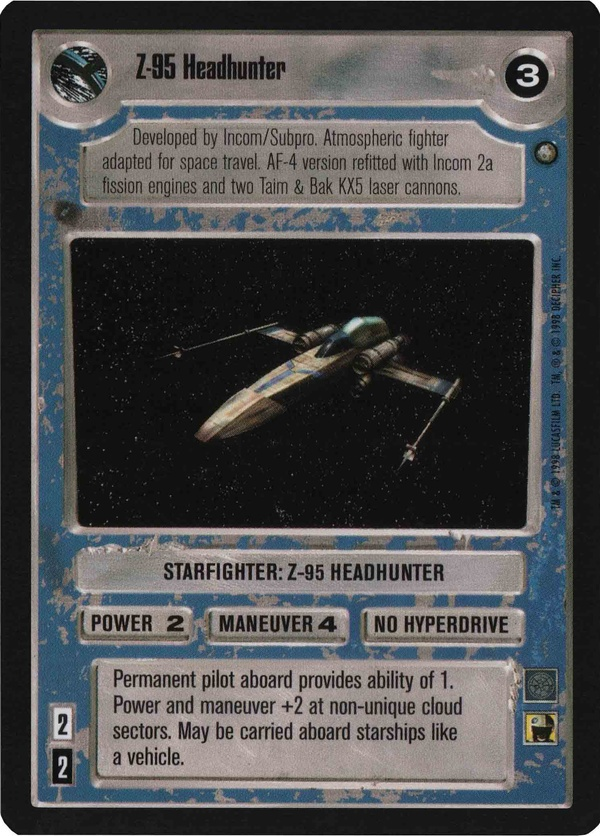 Star Wars CCG (SWCCG) Z-95 Headhunter Foil