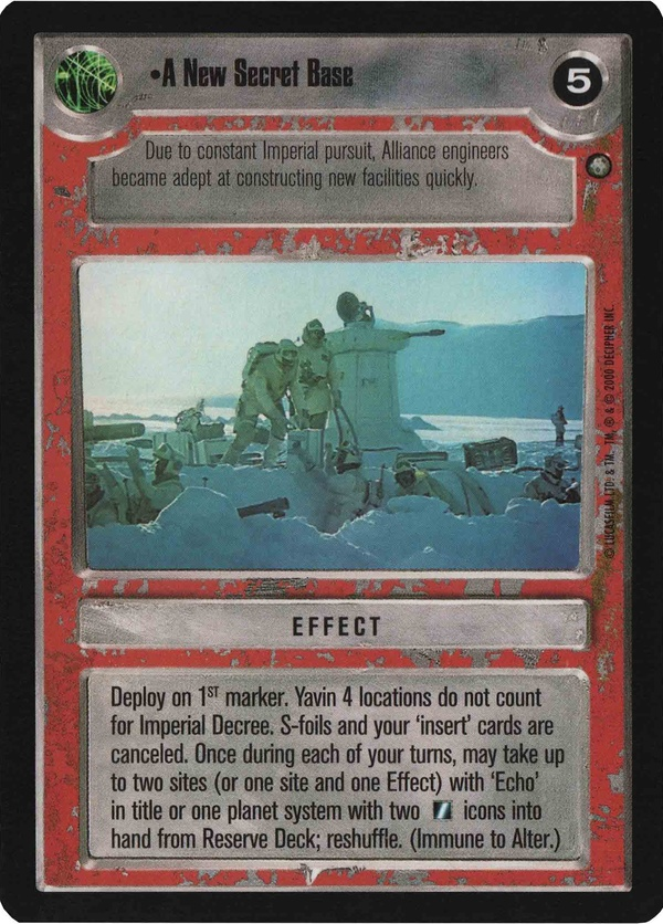 Star Wars CCG (SWCCG) A New Secret Base Foil