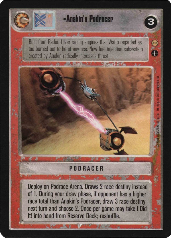Star Wars CCG (SWCCG) Anakin's Podracer Foil