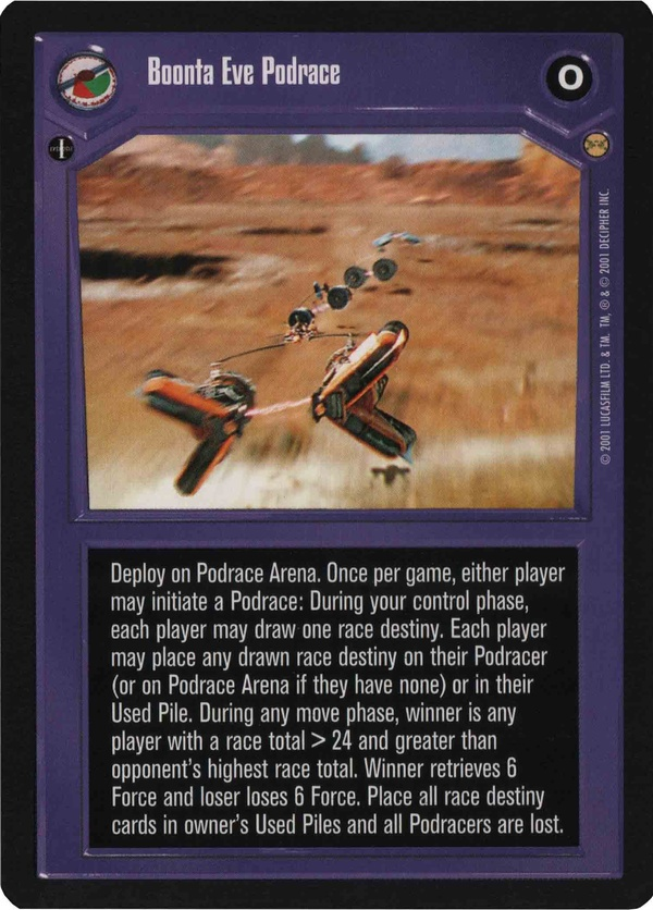 Star Wars CCG (SWCCG) Boonta Eve Podrace Foil