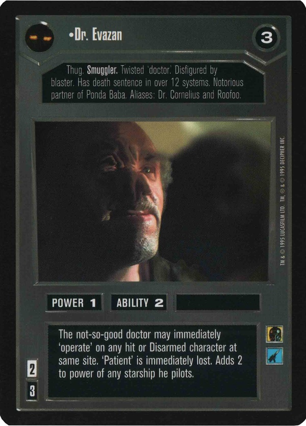 Star Wars CCG (SWCCG) Dr. Evazan (Japanese) Foil