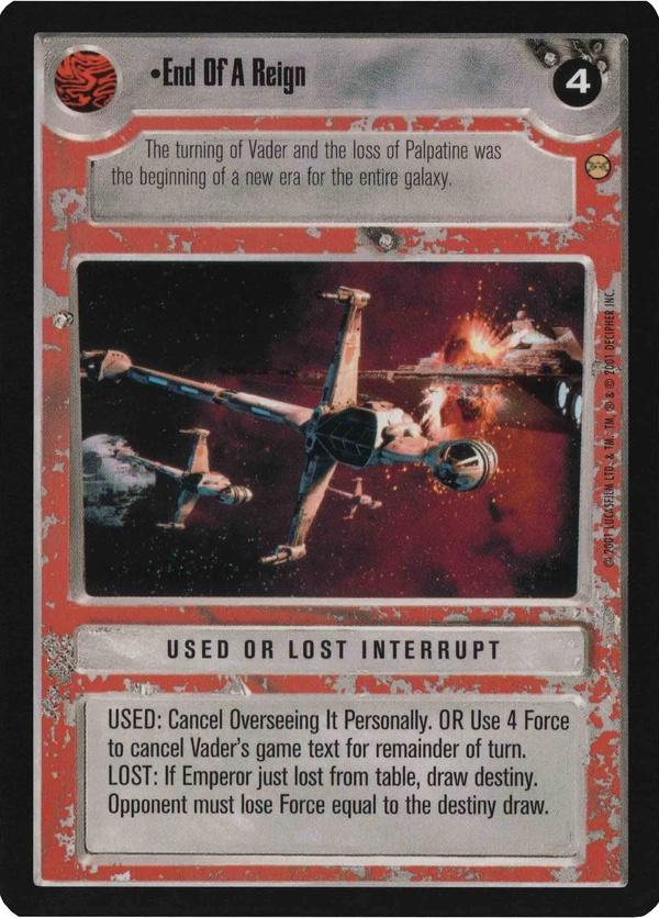 Star Wars CCG (SWCCG) End of A Reign Foil