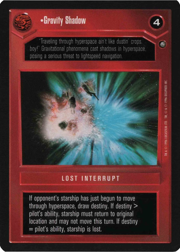 Star Wars CCG (SWCCG) Gravity Shadow Foil
