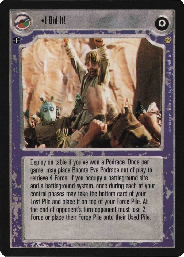 Star Wars CCG (SWCCG) I Did It! Foil