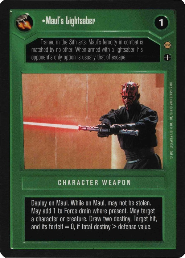Star Wars CCG (SWCCG) Maul's Lightsaber Foil