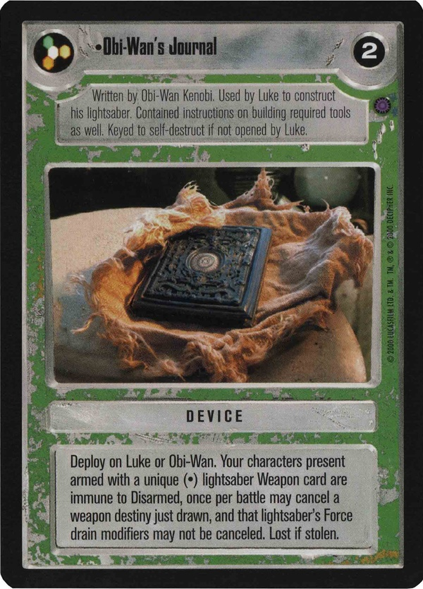 Star Wars CCG (SWCCG) Obi-Wan's Journal Foil