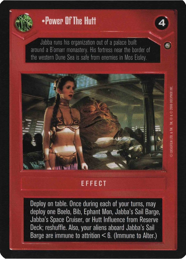 Star Wars CCG (SWCCG) Power Of The Hutt Foil