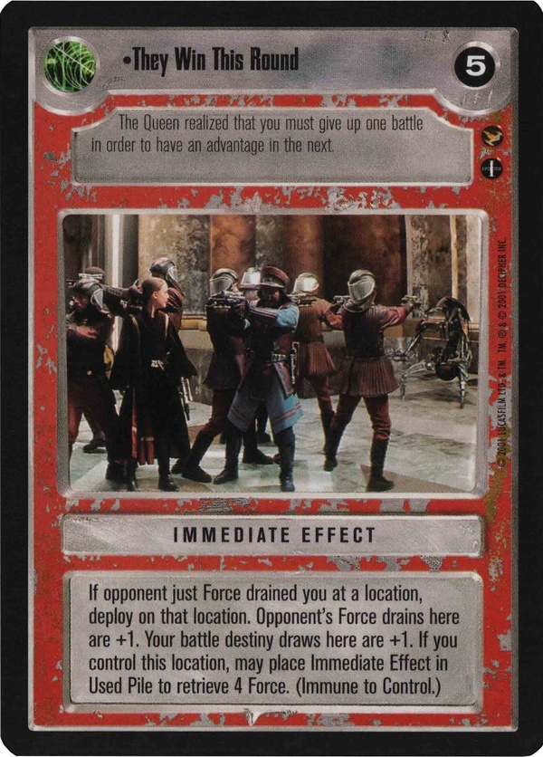 Star Wars CCG (SWCCG) They Win This Round Foil