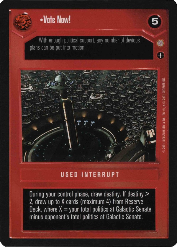 Star Wars CCG (SWCCG) Vote Now! (LS Foil)