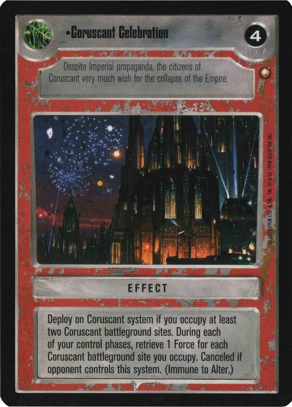 Star Wars CCG (SWCCG) Coruscant Celebration Foil
