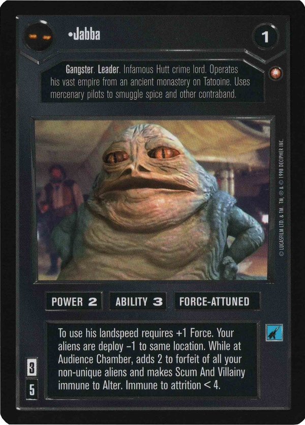 Star Wars CCG (SWCCG) Jabba Foil