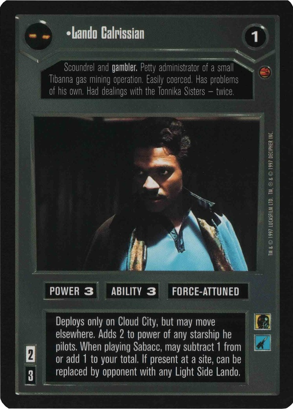 Star Wars CCG (SWCCG) Lando Calrissian (LS Foil)