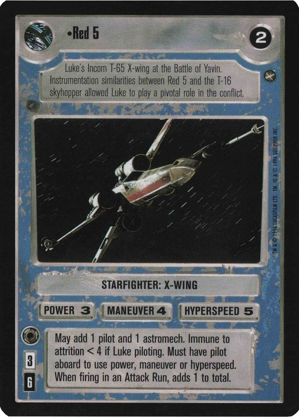 Star Wars CCG (SWCCG) Red 5 Foil