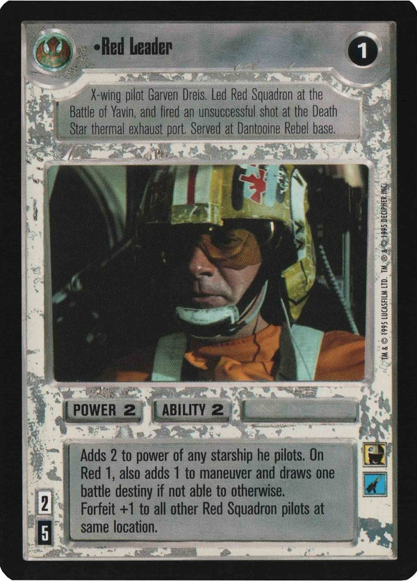 Star Wars CCG (SWCCG) Red Leader Foil