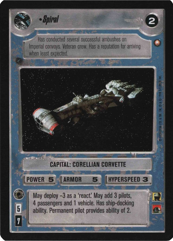 Star Wars CCG (SWCCG) Spiral Foil