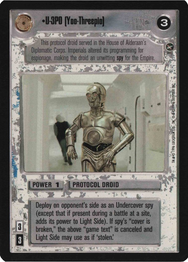 Star Wars CCG (SWCCG) U-3PO (Yoo-Threepio) Foil