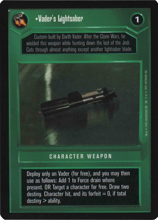 Star Wars CCG (SWCCG) Vader's Lightsaber Foil