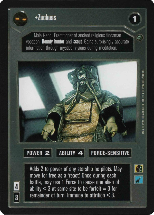 Star Wars CCG (SWCCG) Zuckuss Foil