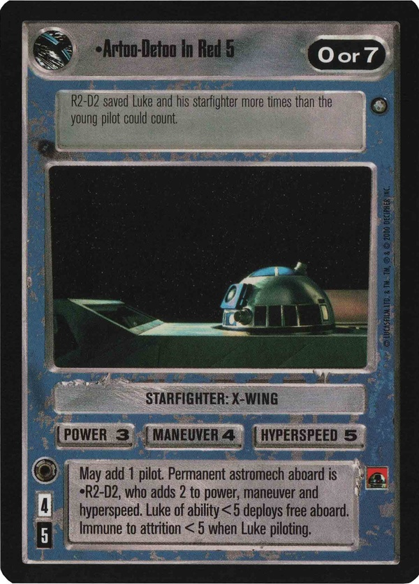 Star Wars CCG (SWCCG) Artoo-Detoo In Red 5 Foil