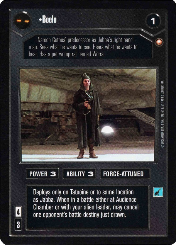 Star Wars CCG (SWCCG) Boelo Foil