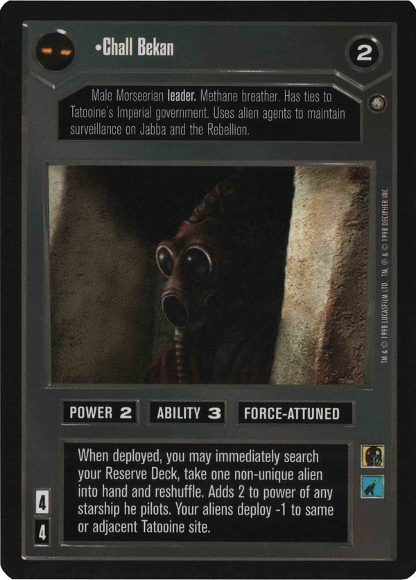 Star Wars CCG (SWCCG) Chall Bekan Foil