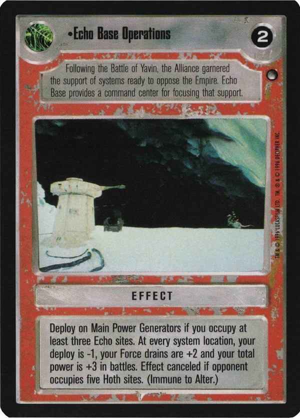 Star Wars CCG (SWCCG) Echo Base Operations Foil