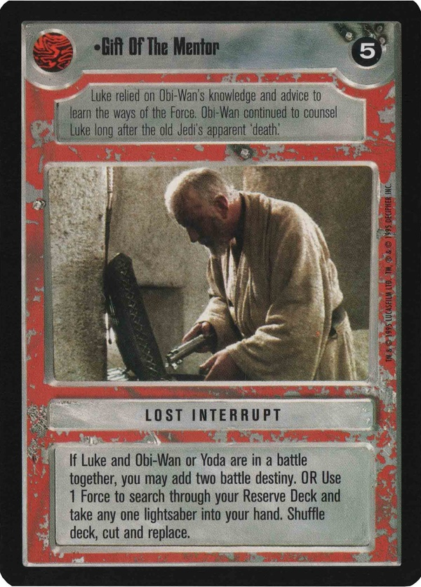Star Wars CCG (SWCCG) Gift Of The Mentor Foil