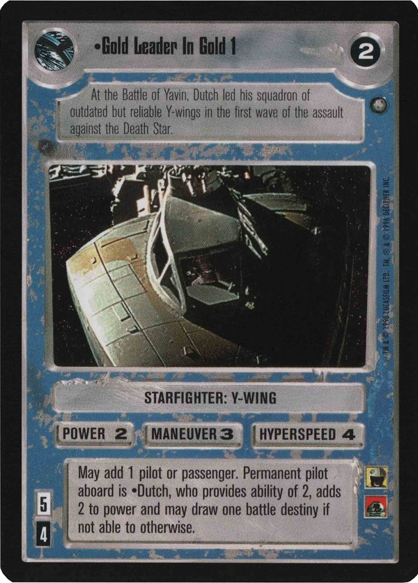 Star Wars CCG (SWCCG) Gold Leader In Gold 1 Foil