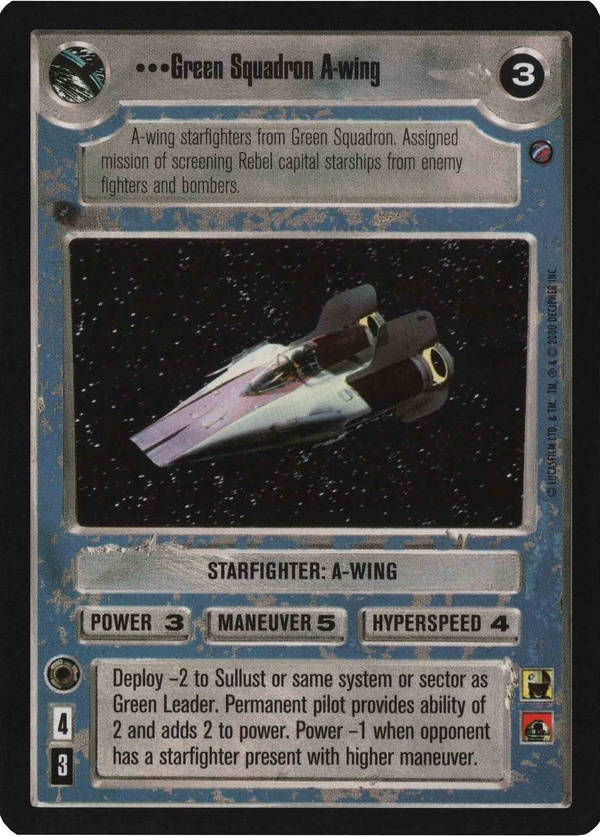 Star Wars CCG (SWCCG) Green Squadron A-wing Foil