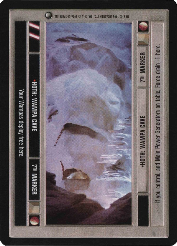 Star Wars CCG (SWCCG) Hoth: Wampa Cave (7th Marker) Foil
