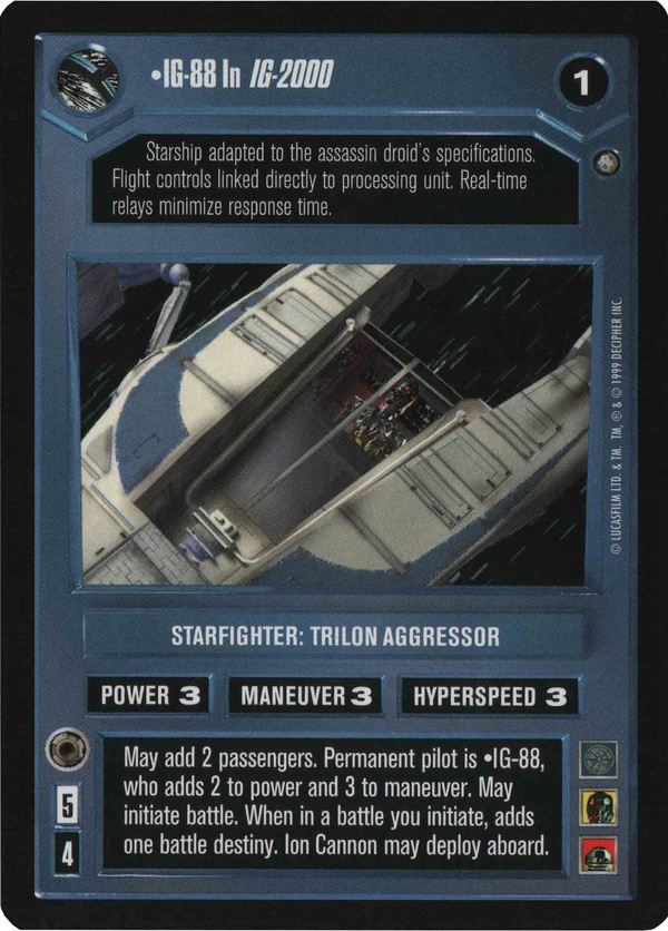 Star Wars CCG (SWCCG) IG-88 In IG-2000 Foil