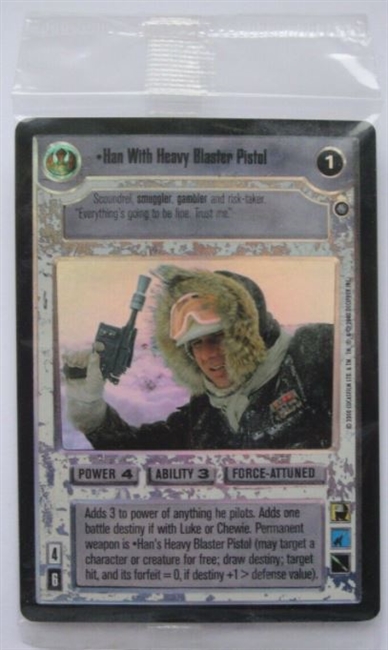 Star Wars CCG (SWCCG) Han With Heavy Blaster Pistol Foil (Sealed)