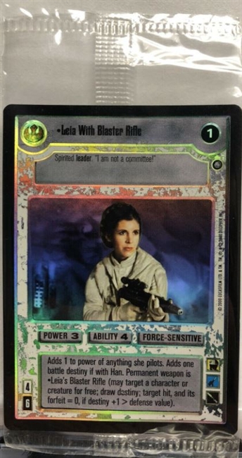 Star Wars CCG (SWCCG) Leia With Blaster Rifle Foil (Sealed)