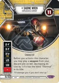 Star Wars Destiny Sabine Wren - Explosives Expert (Empire At War #40)