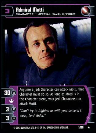 Star Wars TCG Admiral Motti A (ANH  #1) - A New Hope (TCG)