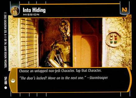 Star Wars TCG Into Hiding (ANH  #134) - A New Hope (TCG)