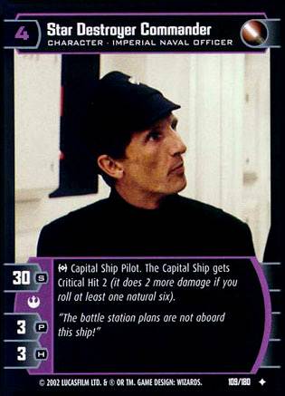 Star Wars TCG Star Destroyer Commander (ANH  #109) - A New Hope (TCG)