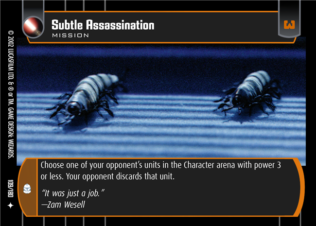Star Wars TCG Subtle Assassination (AOTC #109)