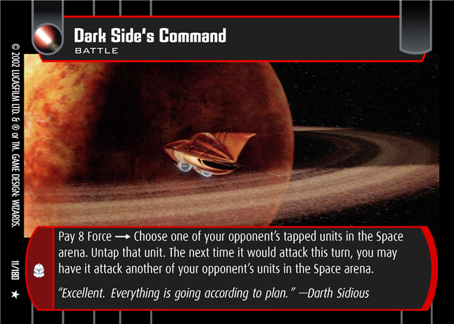 Star Wars TCG Dark Side's Command (AOTC #11)