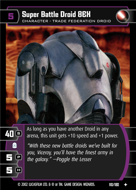 Star Wars TCG Super Battle Droid 8EX (AOTC #110)