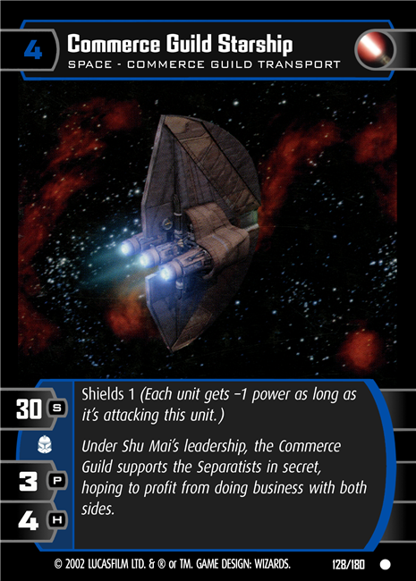 Star Wars TCG Commerce Guild Starship (AOTC #128)