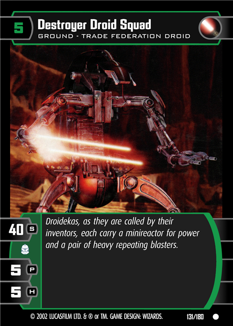 Star Wars TCG Destroyer Droid Squad (AOTC #131)