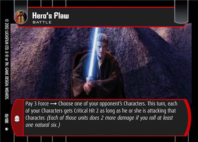 Star Wars TCG Hero's Flaw (AOTC #19)