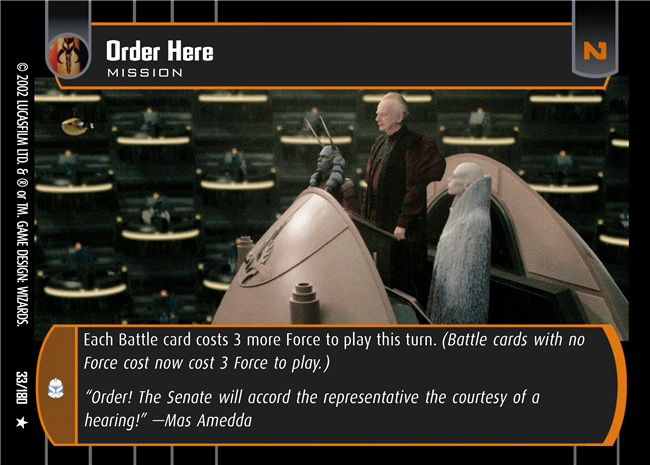 Star Wars TCG Order Here (AOTC #33)