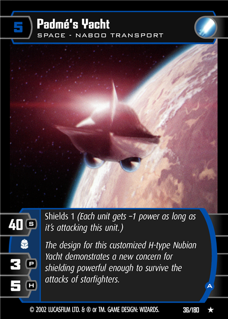 Star Wars TCG Padme's Yacht (A) (AOTC #36)