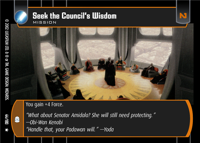 Star Wars TCG Seek the Council's Wisdom (AOTC #44)