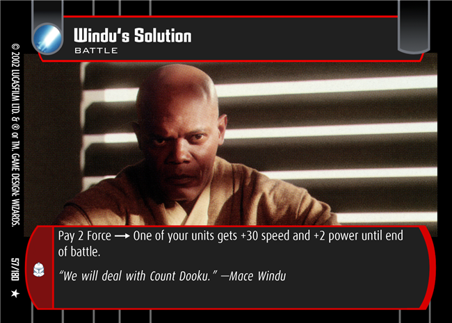 Star Wars TCG Windu's Solution (AOTC #57)