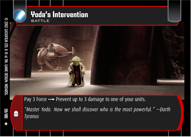 Star Wars TCG Yoda's Intervention (AOTC #59)