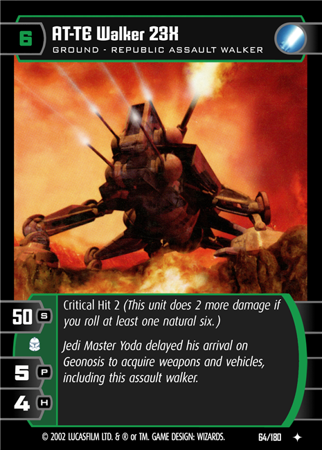 Star Wars TCG AT-TE Walker 23X (AOTC #64)
